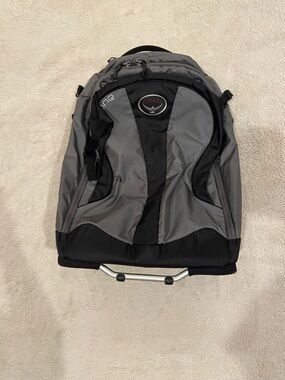 Osprey High Road LT Wheeled Backpack Rolling Carry On Travel Luggage Gray